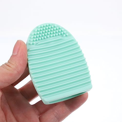 HEALLILY Silicone Pinceau Cosmétique Propre Oeuf Brosse De Nettoyage Nettoyant Tapis De Pad Pour Maquillage Brosses (Menthe Verte)