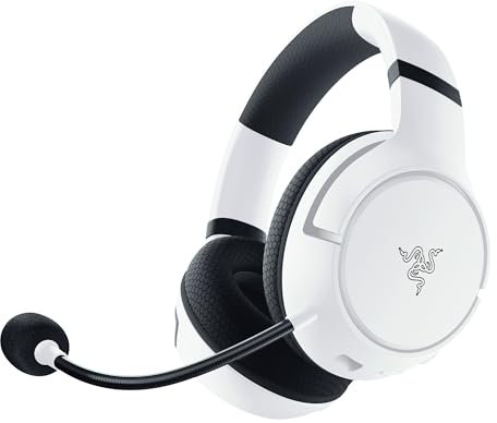 Razer Kaira - Kabellose Gaming Kopfhörer für Xbox Series X (Triforce Titanium 50mm Treiber, HyperClear Cardioid Mikrofon, Xbox Wireless, Windows Sonic) Mercury Weiß