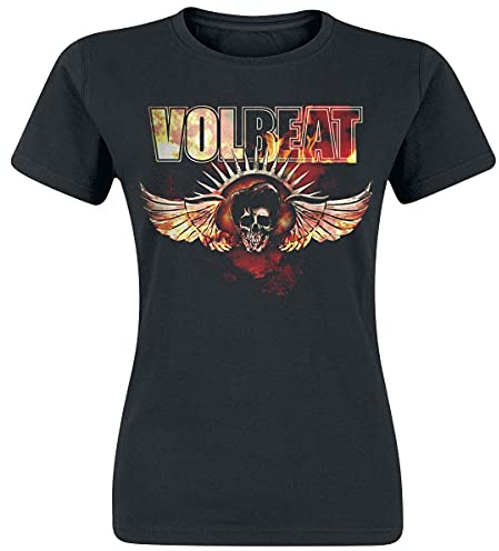 Volbeat Burning Skullwing Frauen T-Shirt schwarz
