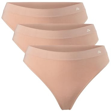 DANISH ENDURANCE 3er Pack String-Tangas aus superweichem Material M/L Nude Beige