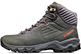 Mammut Nova IV Mid LTH Women | Wanderschuhe für Damen, Trekkingschuhe für Hiking und Wandern, Outdoor Schuhe, Leichte Bergschuhe, Mit Vibram Außensohle | Black-Hot Red, 6