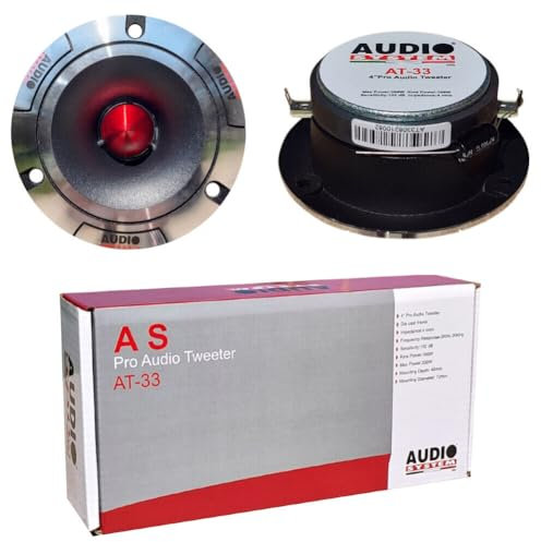 2 hochtöner Audio System AT33 Ultra Slim 100 watt rms und 200 watt max mit 9,7 cm Durchmesser und 102 db empfindlichkeit mit reduzierter Tiefe 4 cm, pro Paar
