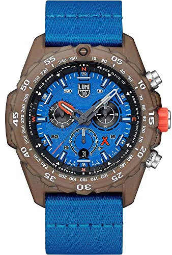 Luminox Herren Analog Schweizer Quarzwerk Uhr mit Ocean Tide Armband XB.3743.ECO