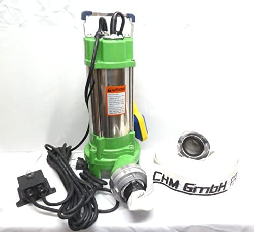 CHM GmbH® Profi Fäkalienpumpe Schmutzwasserpumpe V750 mit 20m C-Schlauch