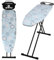 KADAX Table à Repasser 120 x 38 cm, Planche à Repasser Pliable avec Housse en Coton, Support pour Fer, Pieds Antidérapants et Hauteur Réglable (Bleu)