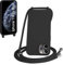 WenBaby Handykette für iPhone 11 Pro Max Hülle mit Band,Handyhülle mit Schnur zum Umhängen Silikon Seil Necklace Schutzhülle mit Kordel Tasche Case TPU Bumper für iPhone 11 Pro Max- Schwarz