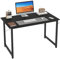 Flrrtenv 80cm Computer Desk, Gaming Desk with Sturdy Metal Frame and X-Shaped Design, Small Office Work Study Desk for Home, Black