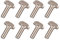 QUARKZMAN M6 x 20mm T-Nuten einstecken Bolzen Gleitschraube x 8Stk. Kohlenstoffstahl Metrische Hammerkopfschraube für 30 Serie Aluminium Strangpressteile silberfarben