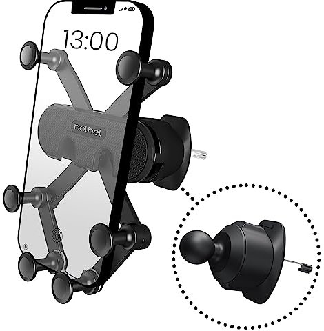 nolhel Soporte para móvil de coche de 6 brazos [nuevo 2025], soporte móvil ultra estable para rejillas de aire, compatible con iPhone, Samsung y otros smartphones de 4,7 a 7 pulgadas (gancho de