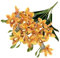HXSCOO 20 Köpfe von Clematis, künstliche Blumen, Zuhause, Wohnzimmer, Tischdekoration, Hochzeit, Hochzeitsdekoration, Blumengesteck, Blumenarrangement (Color : Orange)