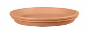 Vaisselle en terre cuite pour pots en terre cuite (2 pièces) Made in Italy - assiettes cuites, diamètre 41 cm, hauteur 5 cm