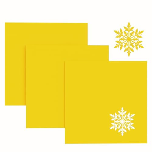 Creatorally Feuille Acrylique Couleur, Panneau Plastique Opaque 3mm Jaune pour Découpe Laser 30,5x30,5 cm, 3 Pièces Plexi-Glass Colorée pour Affichage Panneau Peinture DIY