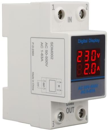 DIN-Schienen-Voltmeter Wechselspannungs-Strommesser Amperemeter Einphasiges Spannungs-Ampere-Messgerät Spannungs-Strom-Tester mit Transformator