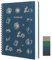 RETTACY A5 Spiral Notizbuch, Hardcover Wirebound Notizbücher, 160 Seiten College Liniertes für das Schreiben, 100gsm dickes Papier, für Frauen Arbeit Schule Zubehör 9,4 x 14,5cm - Blau