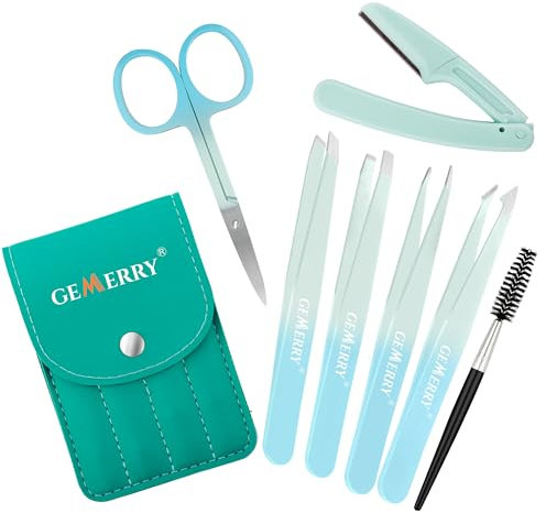 GEMERRY 5PCS Pinzette per Ciglia DIY