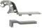 Original DA91-04464A Fridge Freezer Door Left Hinge Grey Cover Compatible for Samsung RB29 RB28 RB30 RB31 RB33 RL30