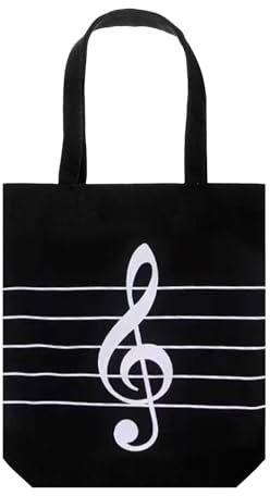 APPCXOKL Öko-freundliche Messenger Bag mit stilvollem Musik-Motiv - Langlebige Notentasche mit metallischen Strohhalmen - Tasche für Musikliebhaber