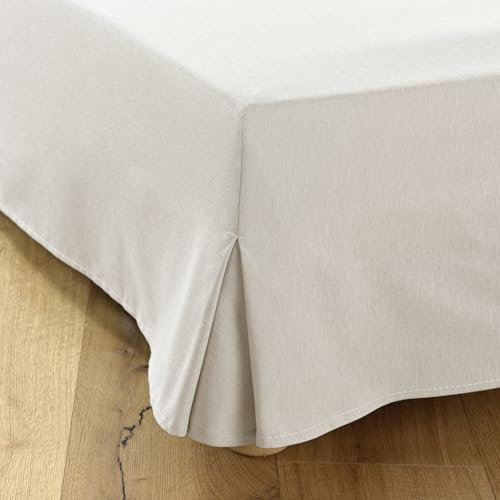 Lattenrost 140 x 190 cm, Beige, 4 Röcke von 38 cm, für Bett 140 x 190 cm, mit Lattenrost, 140 x 190 cm, Lattenrostschutz 140 x 190 cm, Bezug Lattenrost 140 x 190 cm