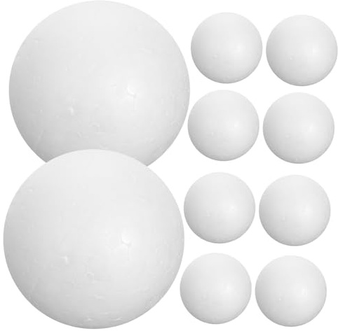 Beatifufu 10 Stück 7.2 cm Styropor Kugeln Zum Basteln DIY-Dekorationen Für Partydeko Und Kindergartenprojekte