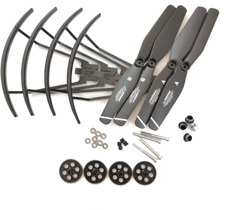 SUNSKYLY Ersatzteile für Drohne Quadcopter, Wellenlager aus Aluminium, Zahnräder, Klingen, Propellerschutz, kompatibel mit S167 S166 S167GPS RC