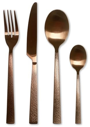 Set di posate 16 pezzi - Collezione Corteccia (rame opaco)