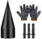 sports flyfree 50mm Holzspalter Kegelspalter Bohrer Drillkegel Spaltbohrer Holzspalter Schraube Kegel mit Handschuhe Für Bohrmaschine