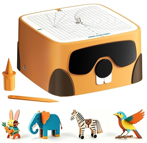 BEAVERBOT Elektrischer Kartonschneider für Kinder, Sicherer Cardboard Cutter, STEAM Lernspielzeug für Jungen und Mädchen ab 5 Jahren, Upcycling-Werkzeug für DIY Technik und Kreativität
