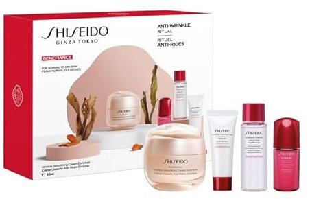Shiseido - Benefiance Set - Benefiance Wrinkle Smoothing Cream Enriched 50ml + Clarifying Cleansing Foam 15ml + Treatment Softener 30ml + Ultimune Power Infusing Concentrate 10ml