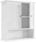 Semiocthome Badezimmerschrank Badschrank Küchenschrank Hängeschrank Wandschrank Medizinschrank mit 2 Türen und verstellbaren Einlegeböden LBH: 55cm x 20cm x 60cm - Weiß