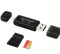 2-in-1 USB Card Reader with Type-C and USB 3.0, SD/TF Dual Slots, Compatible with PC, TV, Mobile Devices, Black