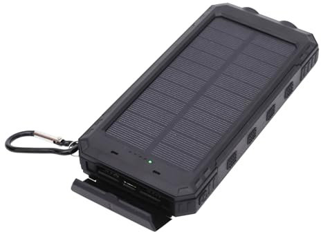 Solar Charger, 20000mAh Portable Power Bank, 6.22x3.07x0.98 inches Adorable Compact Wireless Fast Charging Device with Flashlight, Outdoor Battery Backup for Camping Hiking Phones