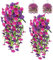 HIQE-FL Flores Artificiales Colgantes,2 Piezas Flores Colgantes Artificiales,Plantas Colgantes Artificiales,Petunias Artificiales,para Jardín,Interior,Exterior
