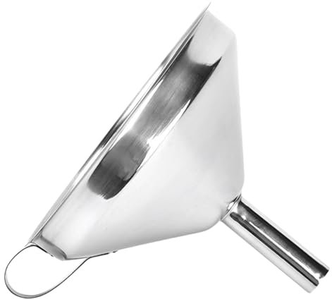 FINE MOWNEL DE MESH - Embudo De Colador De Acero Inoxidable, Herramienta De Vertido De Aceite | Ayuda De Cocina De Cocina Para Transferencia De Líquido Jues De Vinagre De Embotella