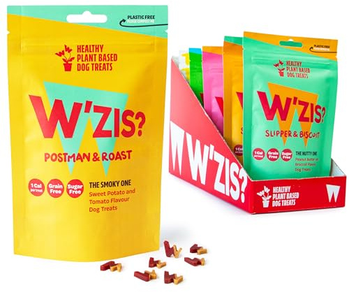 W’ZIS Treat Feast – 1 Calorie Hypoallergenic Dog Treat Taster Selection – Mixed Flavours – (80g) 5 Pouches