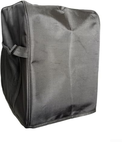 Abdeckhaube für Thermomix TM7, Abdeckhaube Haube für Abdeckung Küchenmaschine, Wasserabweisend & Staubdicht mit Zubehörtaschen, Schwarz Wattierte Oxford-Gewebe