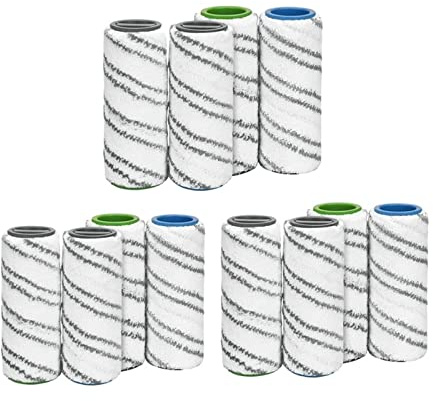 Rouleaux de rechange compatibles avec Karcher FC5 FC3 FC7 Rouleaux en microfibre compatibles avec Karcher 2.055-006.0(12 PCS-01)