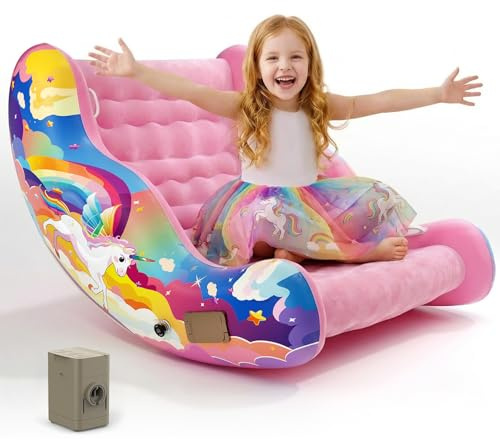 Sensory Chair for Kids with Autism – Toddler Rocking Chair for Sensory Seeking, ADHD & Calming – Autism Sensory Products for Deep Pressure Therapy in Sensory Room, Birthday Gifts for Boys Girls