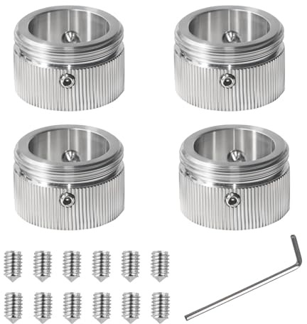 Thermostat Adapter, 4 Stück Heizungsventil Adapter M30×1.5 Gewinde | Heizkörperthermostat Adapter Innen Ø 22mm für Danfoss Ra, Rav, Ravl-ventil mit 8 Schraube und 1 Sechskantschlüssel