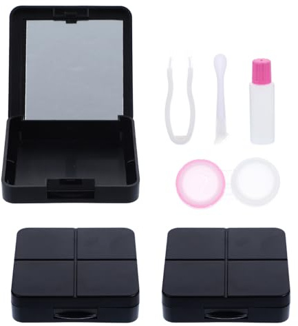 KAJNBN 3sets Eye Contact Lens Companion Box Portable Case for Contacts Lens Halloween Travel Storage