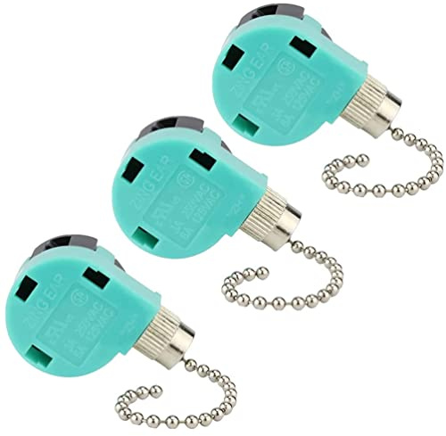 Zing Ear Ceiling Fan Switch Pull Chain Control Replacement Speed Control Switch Ceiling Fans & Accessories ZE-268S6,ZE-268S2,ZE-268S1 (Style2)