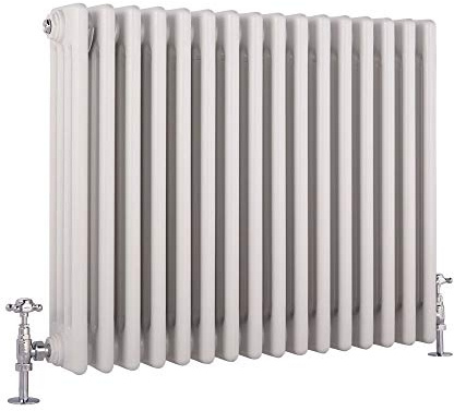 MILANO White Cast Iron Style Horizontal Four Column Radiator 600 x 785mm