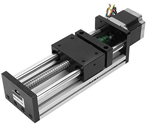 Garosa 200 MM Effektive Reiselänge Aluminiumlegierung Doppelwellen-Kugelumlaufspindel Linearführung Gleitschiene mit 57 Motor für die Automatisierungsindustrie(1204 Screw Rod)