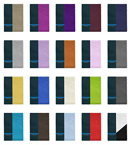 BaSaTex Doppelpack Microfaser Spannbettlaken, Spannbetttuch 2er Pack in vielen Farben und Größen 140x200 bis 160x200 cm - Terra