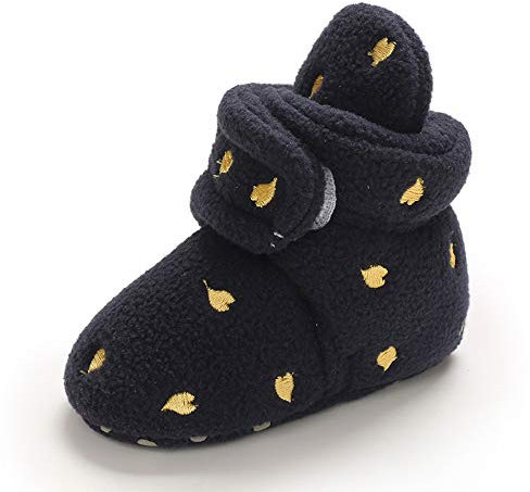 MASOCIO Baby Winterschuhe Junge Mädchen Babyschuhe Winter Baby Boots Hausschuhe Stiefel Winterstiefel Schuhe Navy Blau Größe 20 12-18 Monate