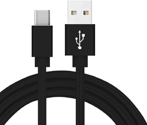 Galaxy Tab S10+ S10 Ultra S9 FE Plus Ultra/Tab A8 10.5/TAB A9/A05 A04s S21 FE Nylon Braided USB C Charger Cable 1M for Samsung Galaxy A40 A41 A21S A22 A70 A50 A71 A51 A20E A90 5G (BLACKK)