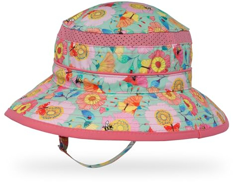 Sunday Afternoons Fun Bucket Hat - Beach Kids Sun Hat - UPF 50+, Soft 2.5 Brim, Water Repellent, Crushable - Child Bucket Hats for Toddler, Boys & Girls - Pollinator, Medium