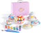 fanquare Juego de Té de la Tarde de Porcelana de 12 Piezas para Adultos, Niños, Juego de Café blanco, Juego de Té de Pintura DIY