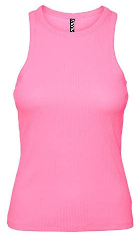 PIECES Damen Pcruka Boxer Tank Noos Bc Top, Begonia Pink, S EU