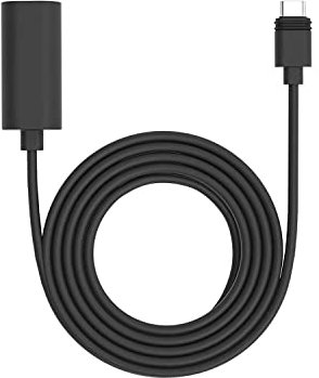 Ring USB-C-Verlängerungskabel für USB-C-Solarpanels und -Sicherheitskameras, schwarz – Kompatibel mit Solarpanel (USB-C), dem kleinen Solarpanel (USB-C), Spotlight Cam Plus und Spotlight Cam Pro