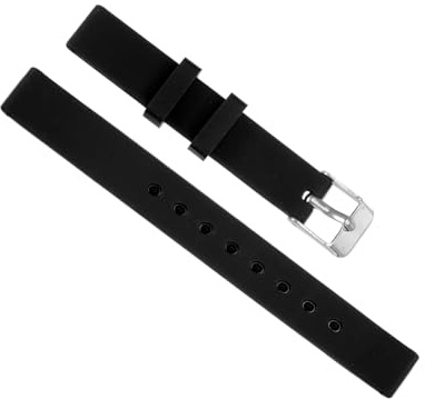 sourcing map Uhrenarmband Silikon mit Edelstahl Schnalle, Uhrenarmbänder Vintage Ersatzarmband für Smartwatch Universal Uhr Elegantes Damen Herren